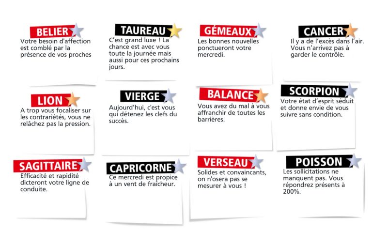 Les prévisions astrologiques pour le mercredi 20 août 2025